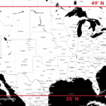 American Latitude | Longitude And Latitude Map Of USA