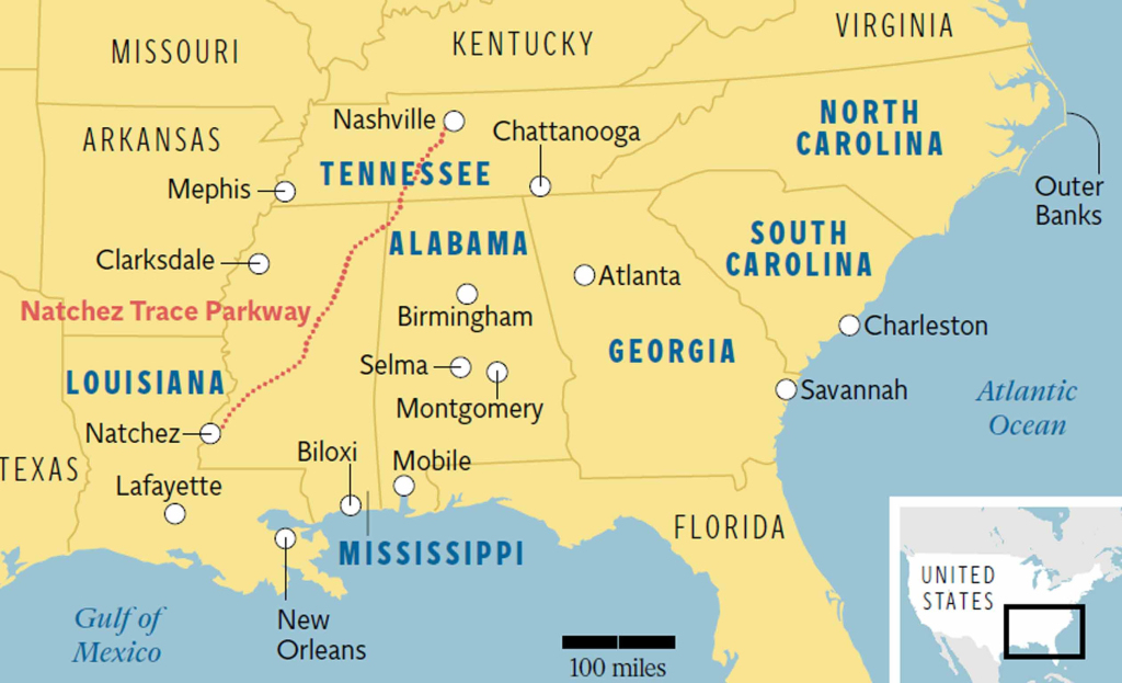 America&amp;#039;S Deep South: Endless Opportunities For A First-Class Road | Map of Deep South USA