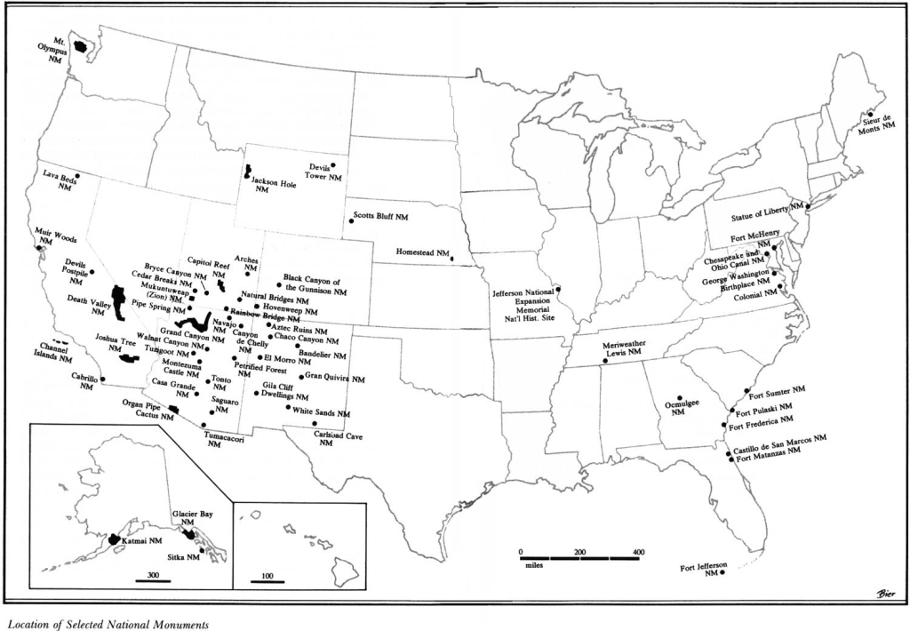 America&amp;#039;S National Monuments: The Politics Of Preservation (Map) | Map of National Monuments in USA