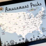 Amusement Park Push Pin Map: Usa Theme Park Travel Tracker   Etsy | Map Of Amusement Parks Usa