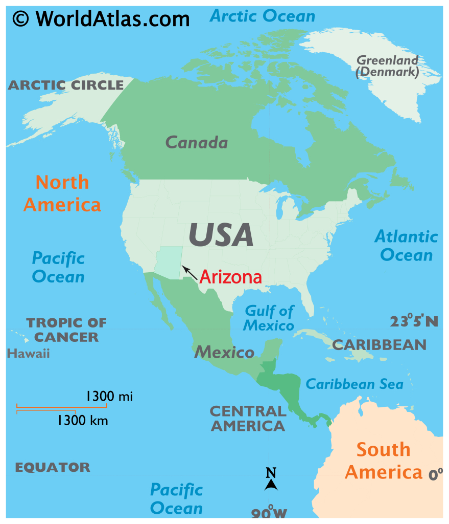 Arizona Maps &amp;amp; Facts - World Atlas | Arizona on Map of USA