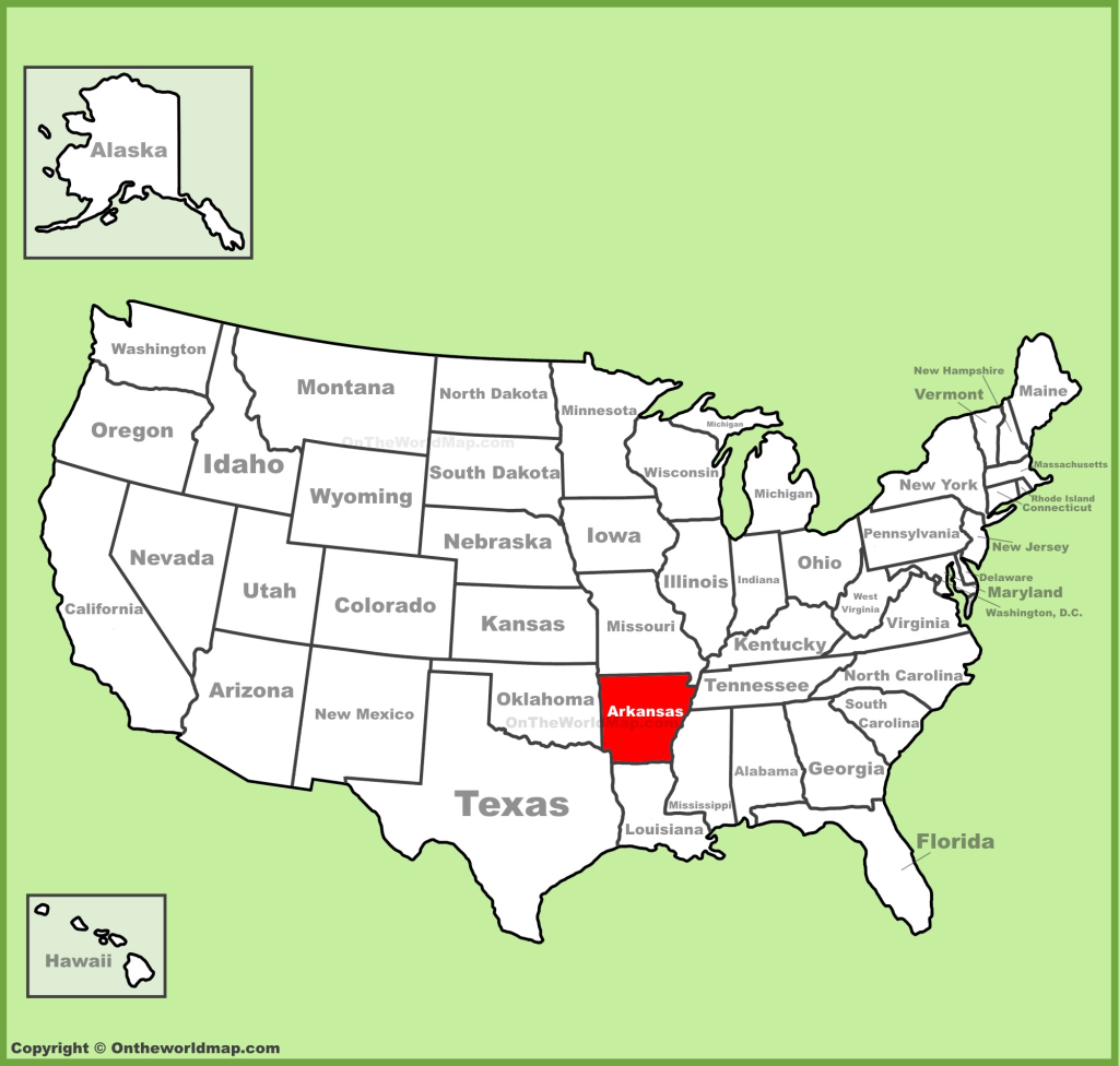 Arkansas Location On The U.s. Map - Ontheworldmap | Arkansas on Map of USA
