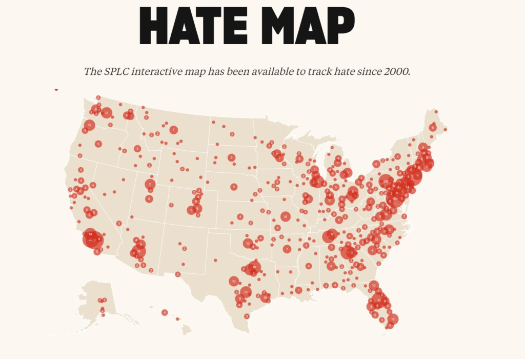 At Least 13 Extremist Groups Were Active In Wv In 2024, Per The | Hate Group Map of USA