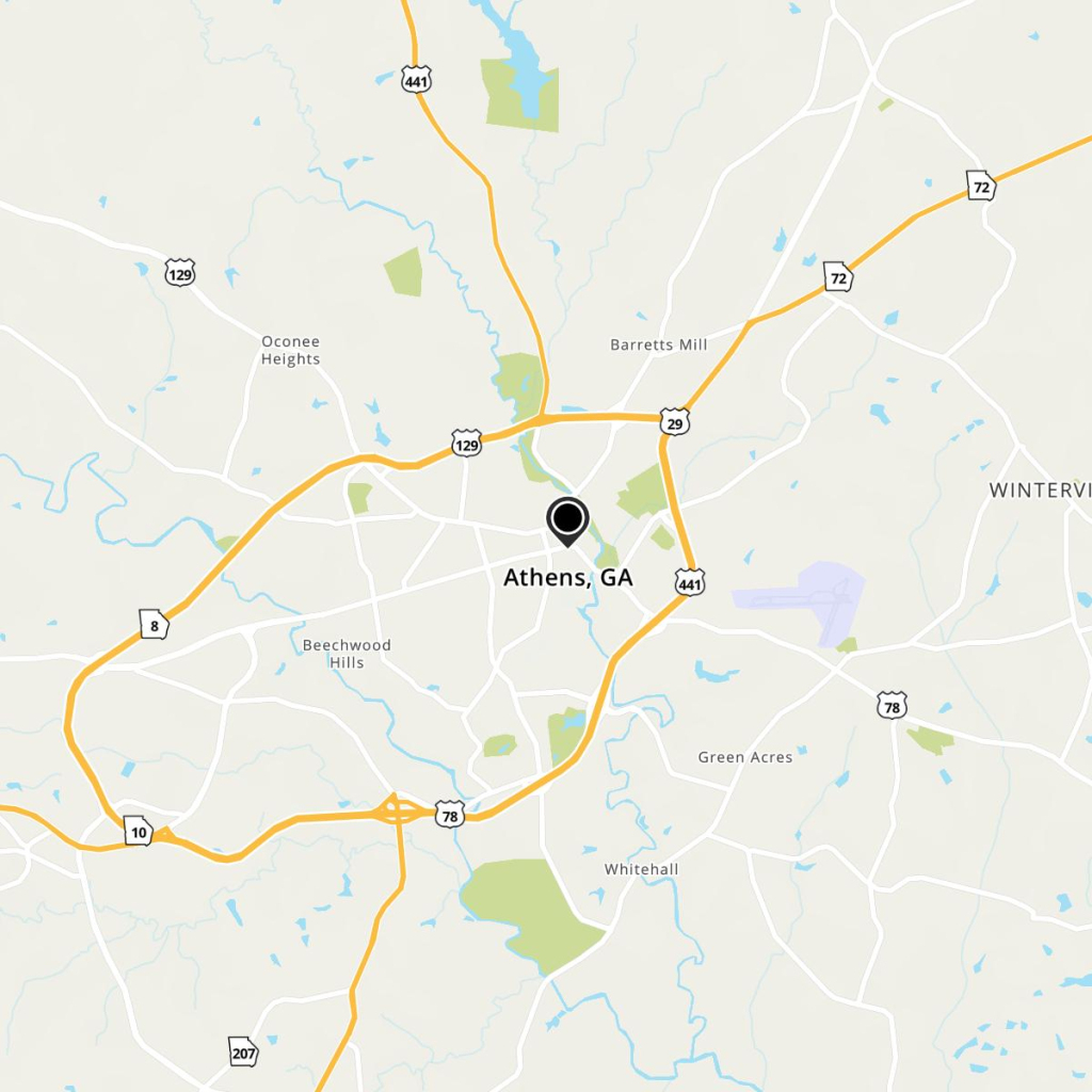 Athens, Ga Map &amp;amp; Directions - Mapquest | Map of Athens Georgia USA