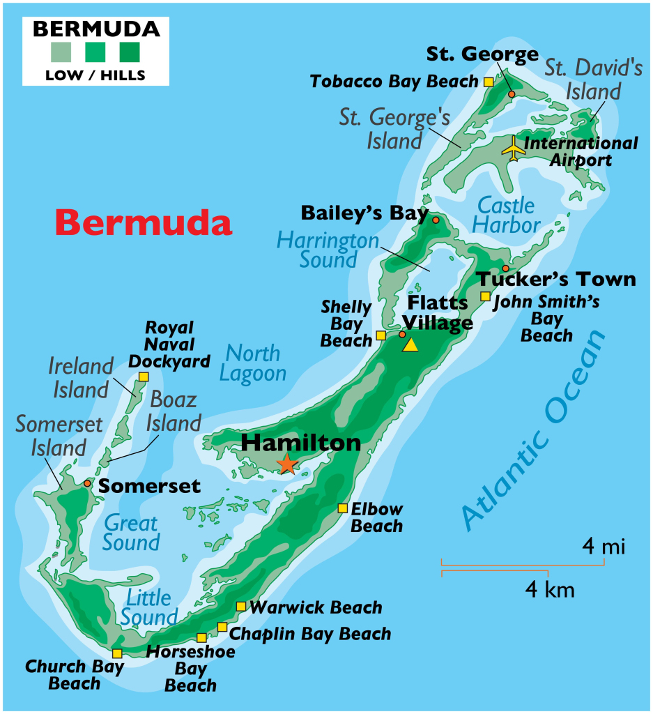 Bermuda Maps &amp;amp; Facts - World Atlas | Map of Bermuda and USA