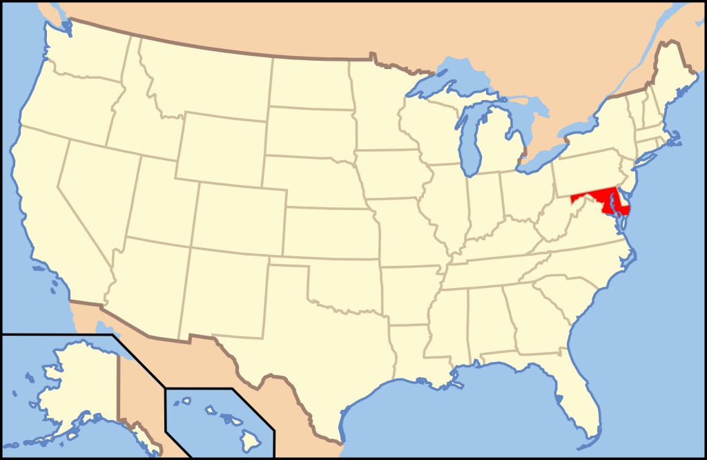 Bild:map Of Usa Md.svg – Wikipedia | Maryland On A Map Of Usa
