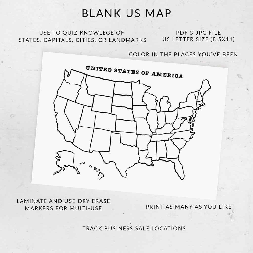 Blank Us Bundesstaat Karte, Orte, An Denen Ich War, Karte Quiz | Blank Map of USA Quiz