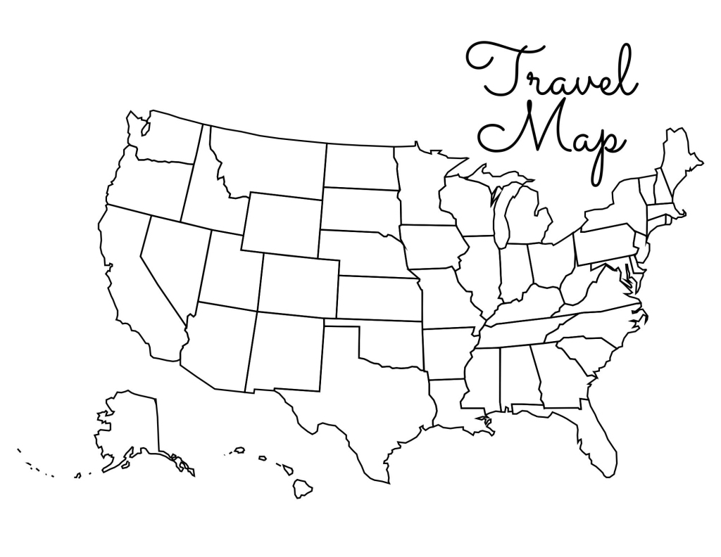 Blank Us Map - Etsy | Map Of The Usa Blank To Be Filled In