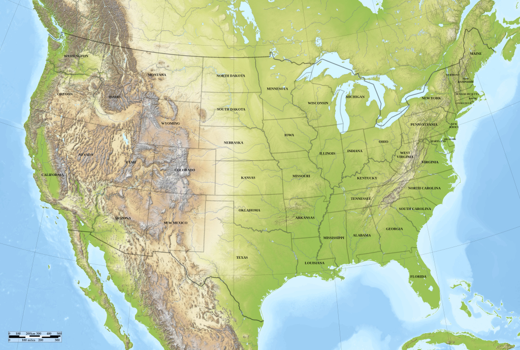 Blue Green Atlas - The Geography Of United States Of America | Map Of Mountains In The Usa