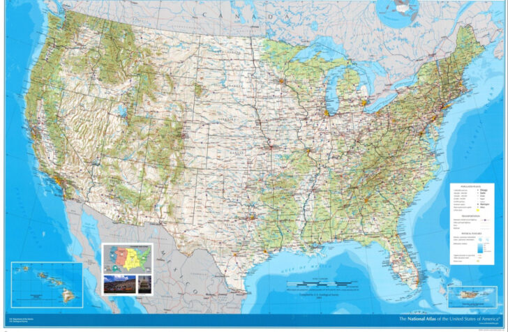 USA Map Bodies of Water