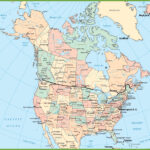 Bordering North America: A Map Of Usa And Canada'S Governmental | Map Of Canada And Usa With Provinces And States
