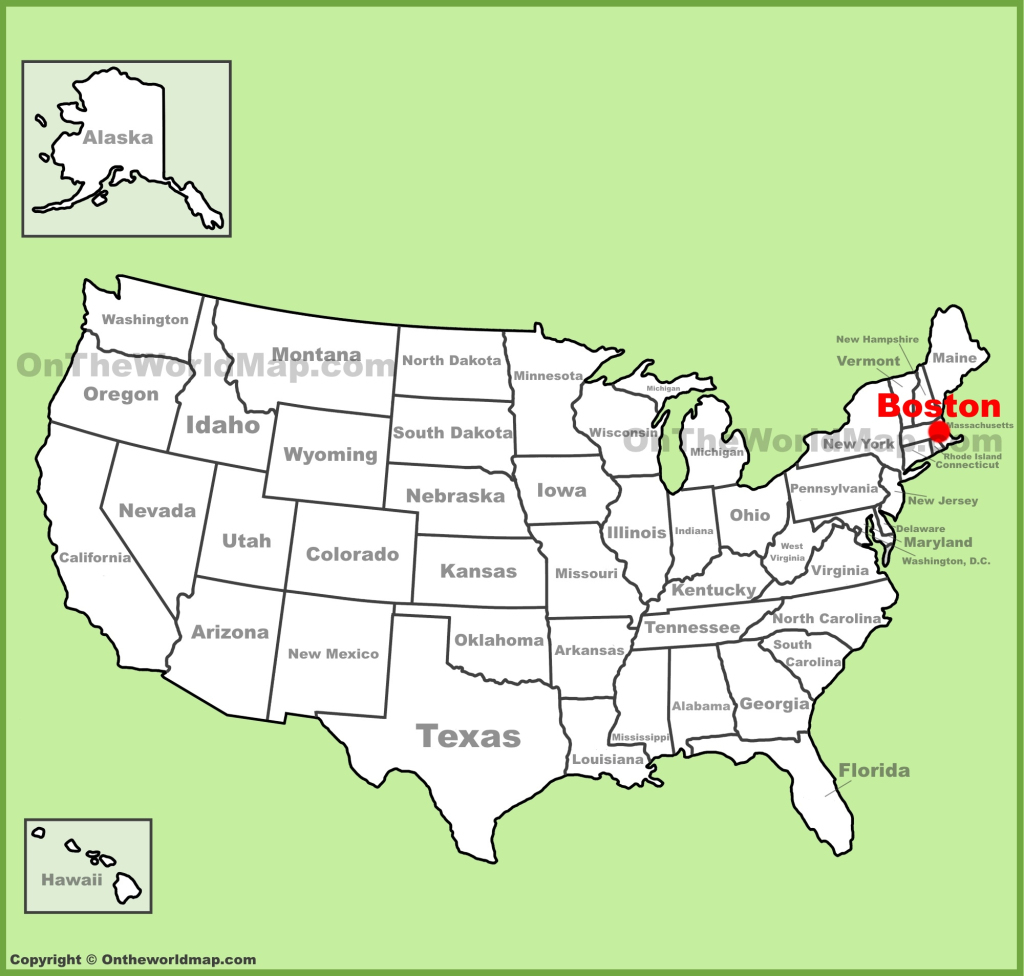 Boston Location On The U.s. Map - Ontheworldmap | Boston in Map of USA