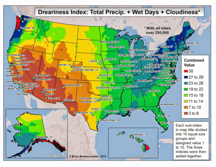 Map of Weather in USA