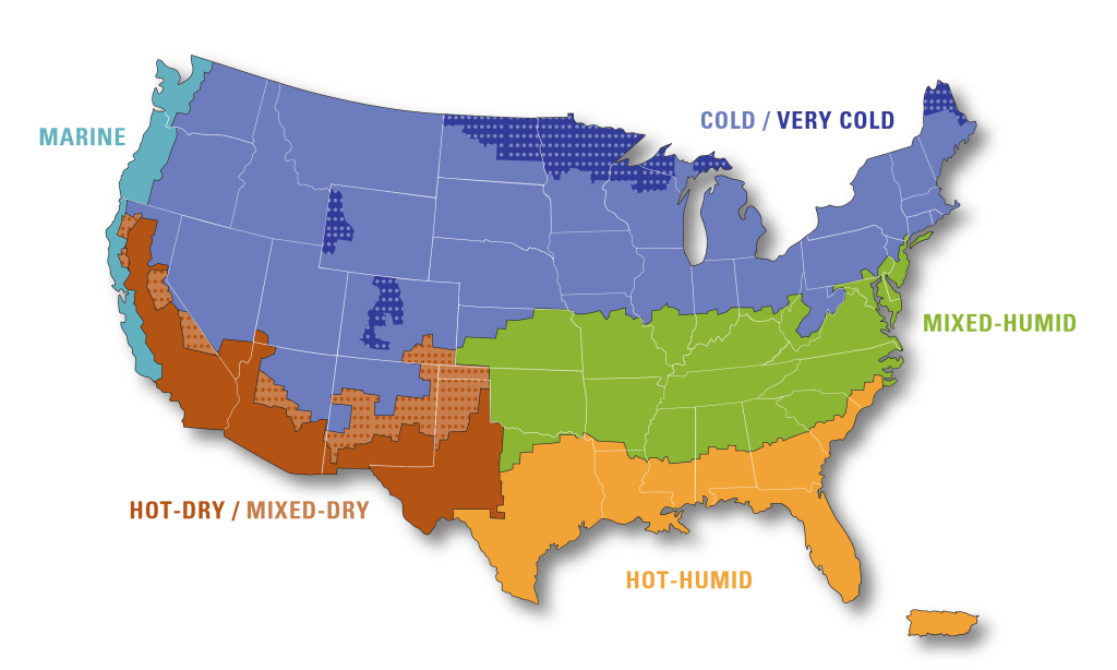 Building America Climate Zone Map | Building America Solution Center | Climate Zone Map Of Usa