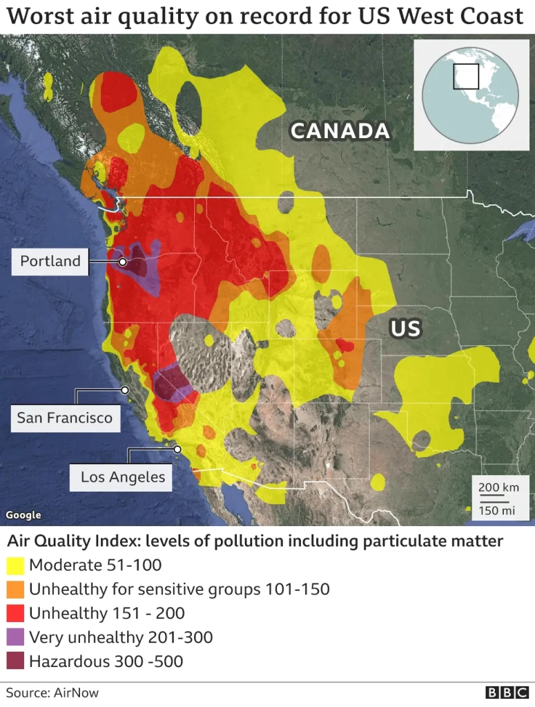 California And Oregon 2020 Wildfires In Maps, Graphics And Images | Map Of Fires In Northwest Usa