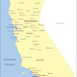 California Map With Cities | Map Of California Cities | Map Of Cities In California Usa