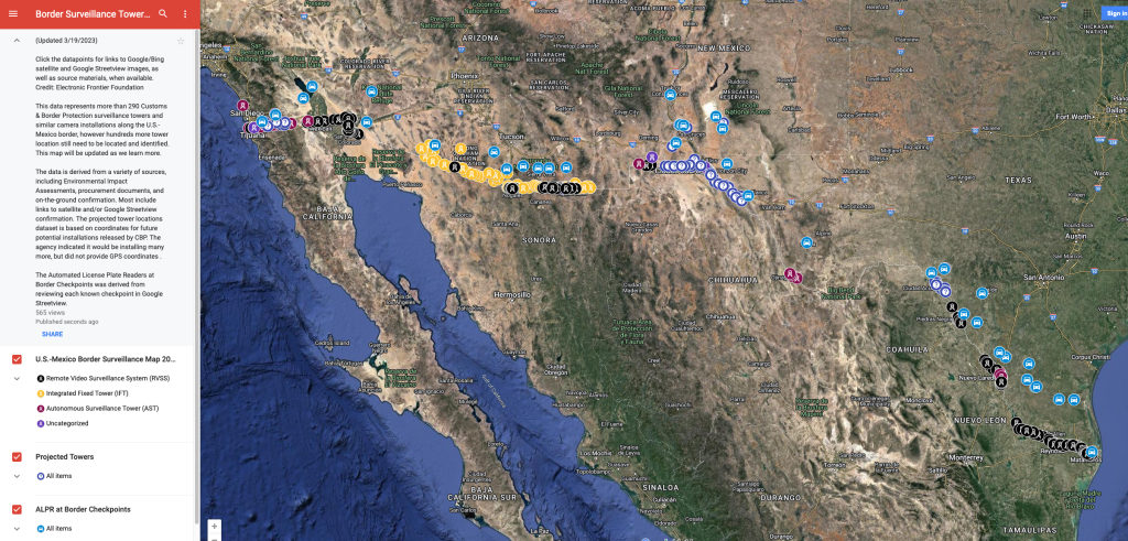 Cbp Is Expanding Its Surveillance Tower Program At The U.s.-Mexico | Map of USA Southern Border