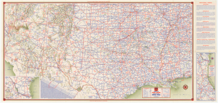 Road Map of Central USA