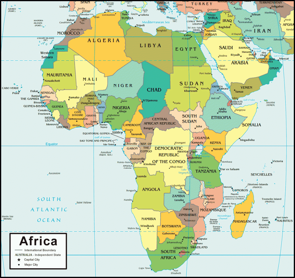Cia Map Of Africa: Made For Useu.s. Government Officials | Map of Africa and USA