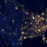 City Lights Of The United States 2012 | Satellite Map Of Usa At Night
