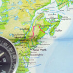 Compass On Map Of Usa Stock Photo, Picture And Royalty Free Image | Map Of Usa With Compass
