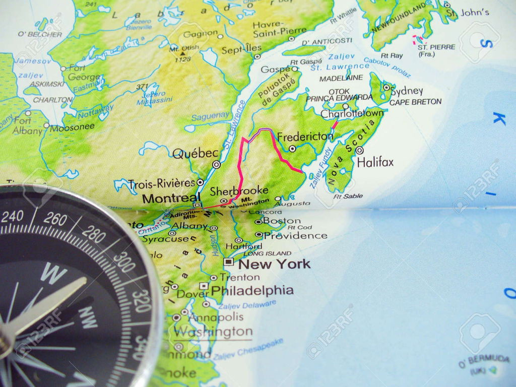Compass On Map Of Usa Stock Photo, Picture And Royalty Free Image | Map Of Usa With Compass