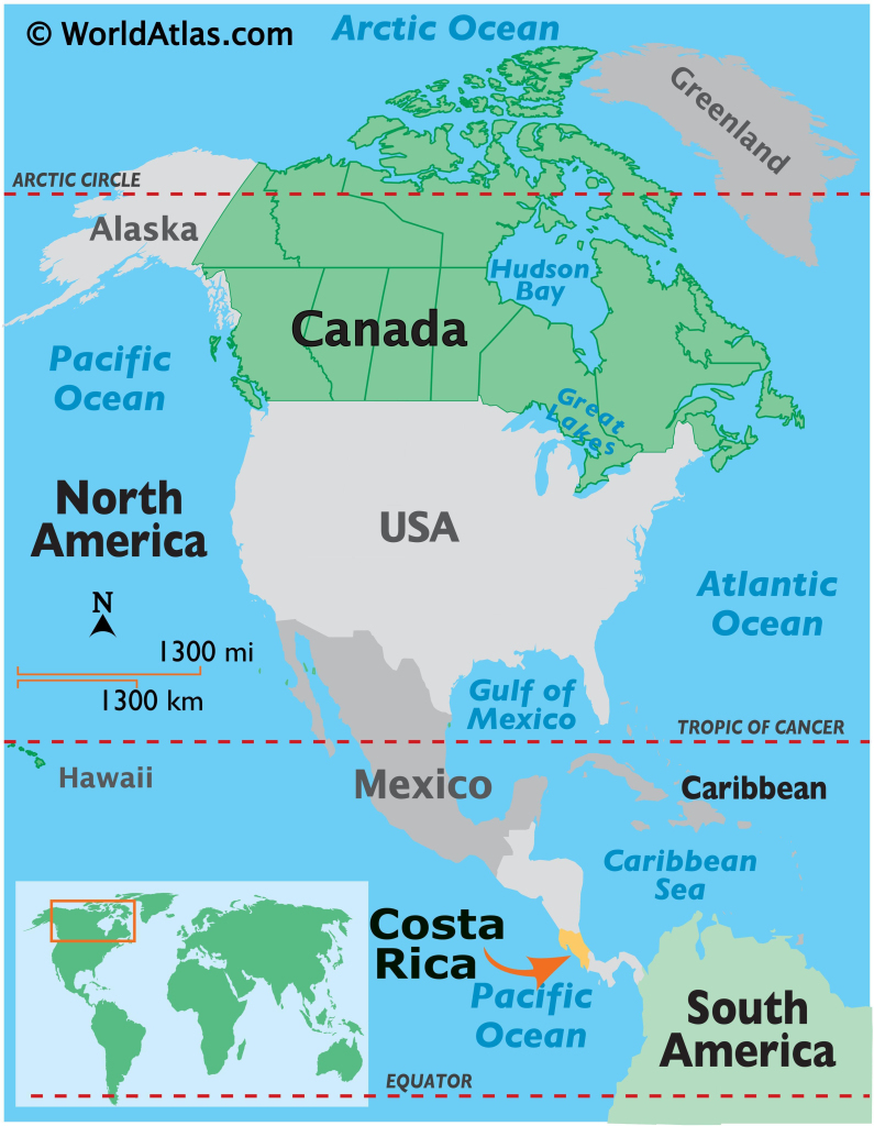 Costa Rica Maps &amp;amp; Facts - World Atlas | Map Of Usa And Costa Rica
