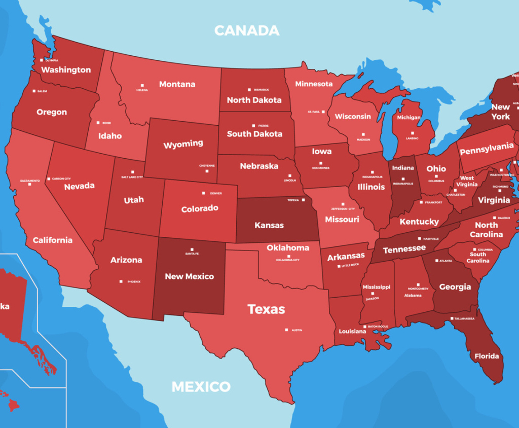 Country Map Of United States Of America | Map Of Usa With Countries