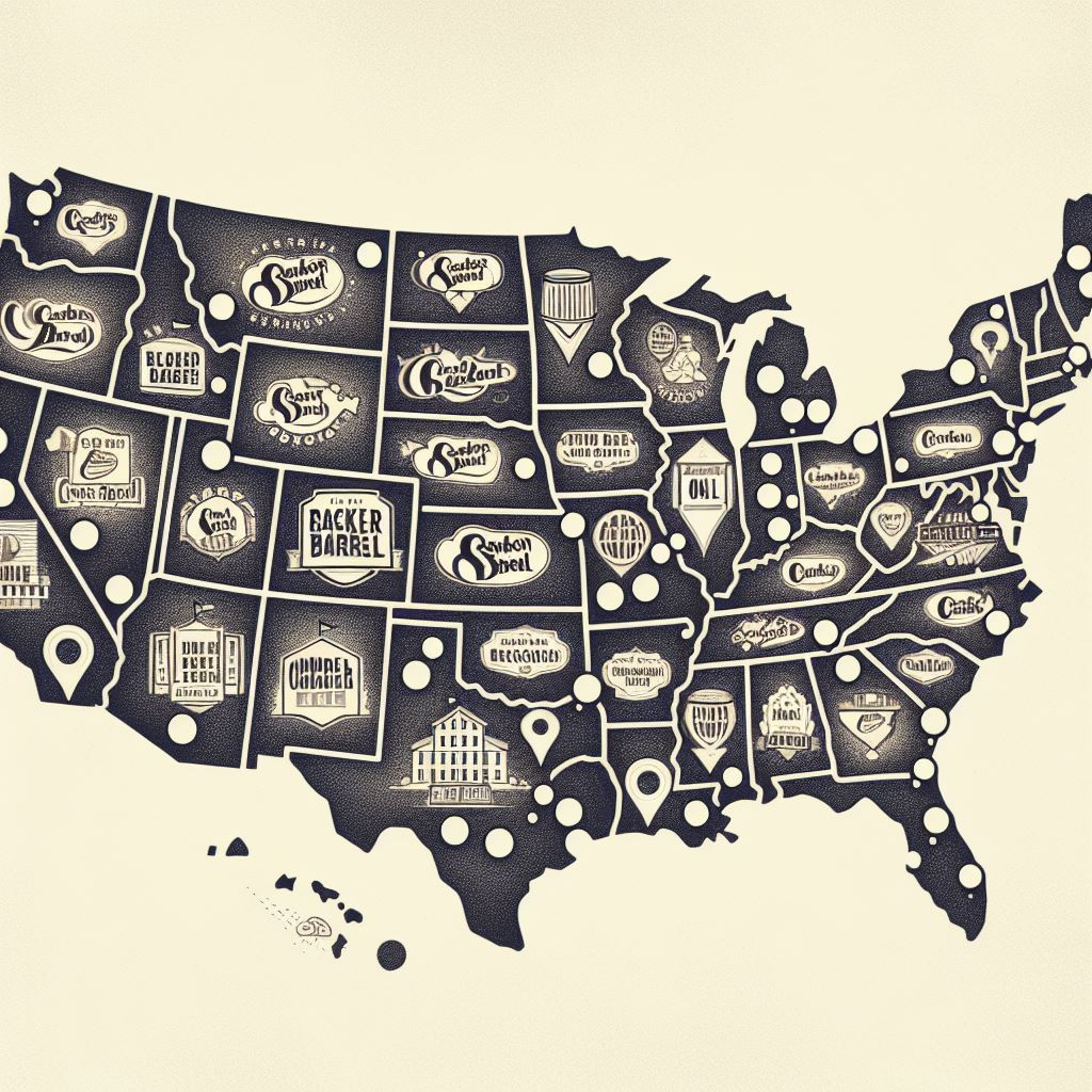 Cracker Barrel Location Usa In 2024 | Map Of Cracker Barrel Locations In Usa
