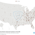 Cracker Barrel Restaurant Locations In The Usa | Map Of Cracker Barrel Locations In USA