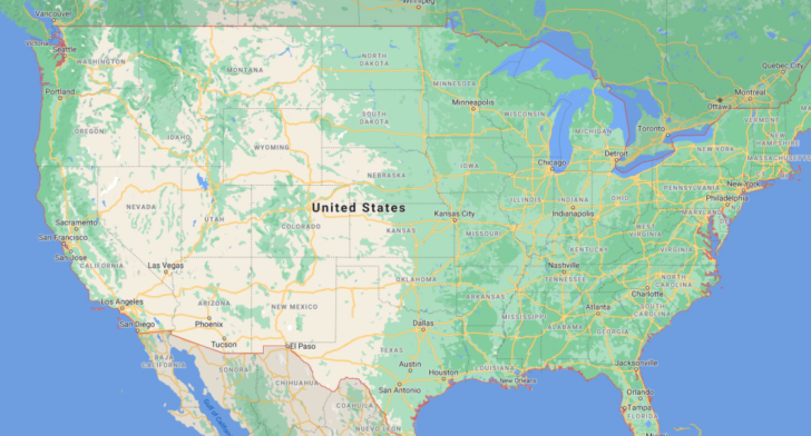 Map of East Coast USA Google Maps