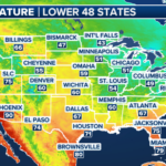 Current Temperatures Across The U.s. | Fox Weather | Current Weather Map Of USA