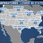 Current Temperatures Across The U.s. | Fox Weather | Temperature Map Of USA Today