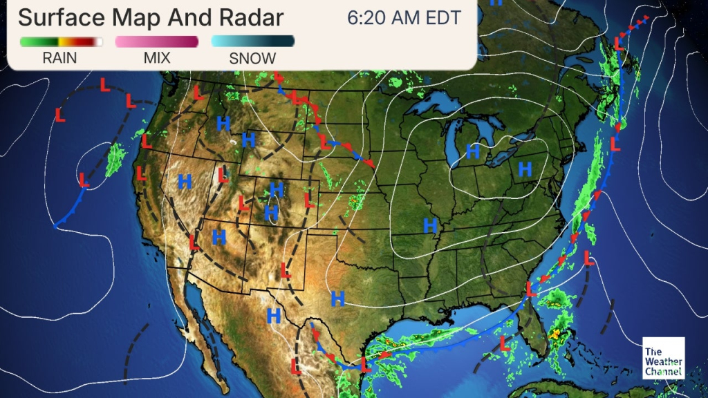 Current Us Forecast Map -- Weather | Map Of Usa Weather Today