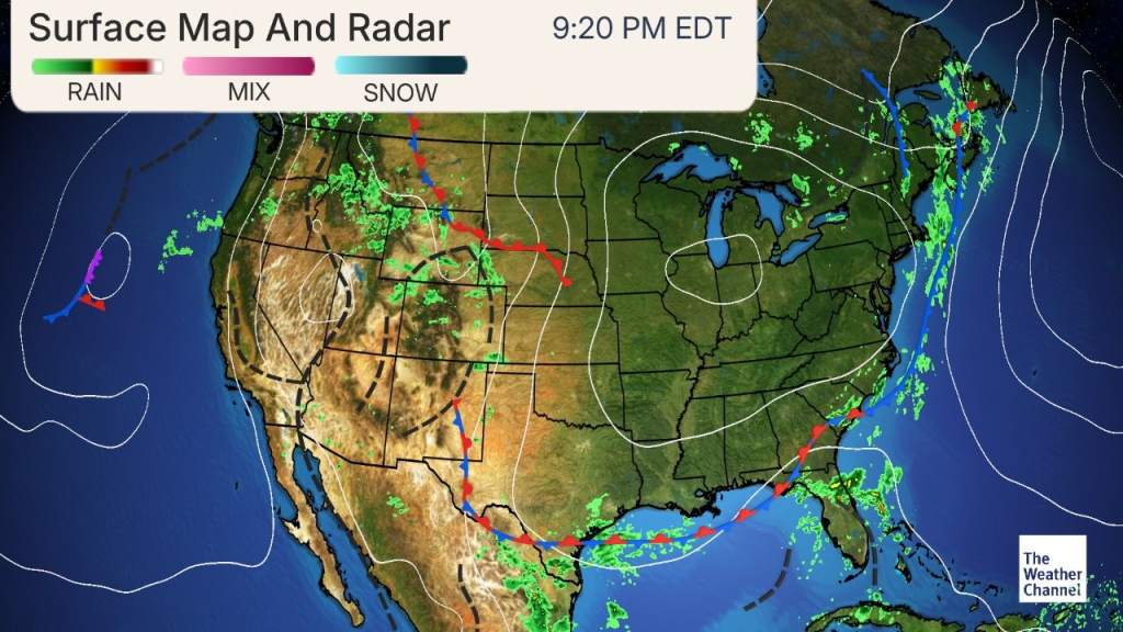 Current Us Forecast Map -- Weather | Temperature Map Of The Usa Today