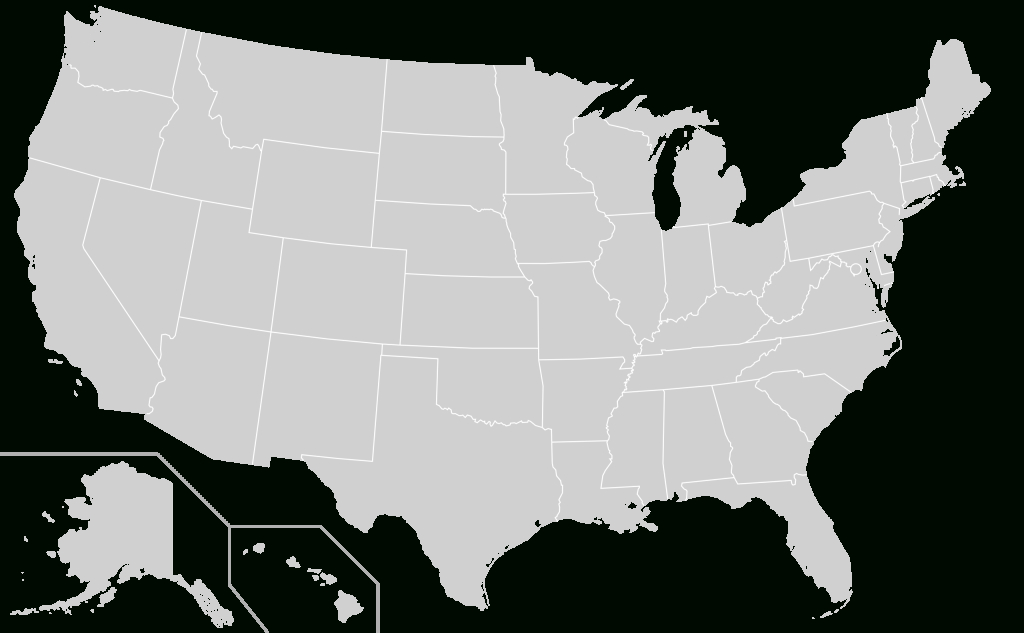 Datei:blank Us Map (States Only).Svg – Wikibooks, Sammlung Freier | Map of USA States Without Names