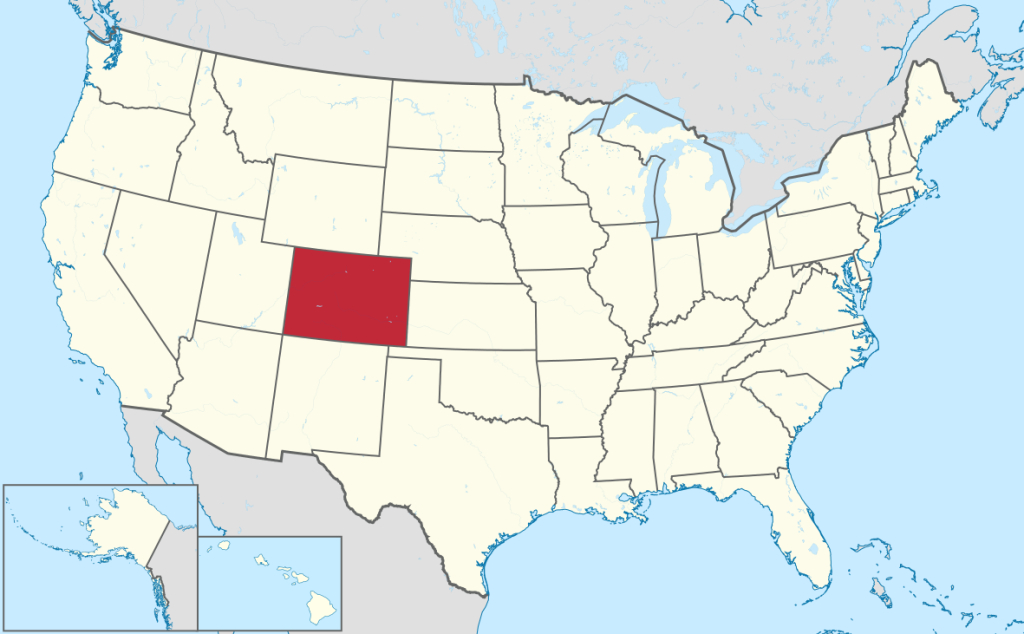 Datei:colorado In United States.svg – Wikipedia | Colorado in Map of USA