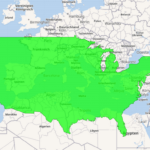 Datei:contiguous United States Overlayed Over Europe – Wikipedia | Map Of The USA And Europe