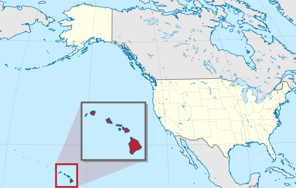 Datei:hawaii In United States (Us50) (+Grid) (Zoom) (W3).Svg | Map Of Usa Showing Hawaii