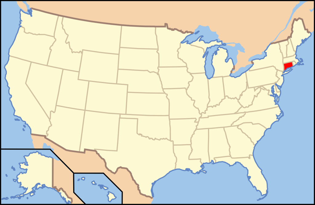 Datei:map Of Usa Ct.svg – Wiktionary | Connecticut On A Map Of Usa