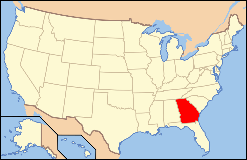 Datei:map Of Usa Ga.svg – Wikipedia | Georgia on Map of USA