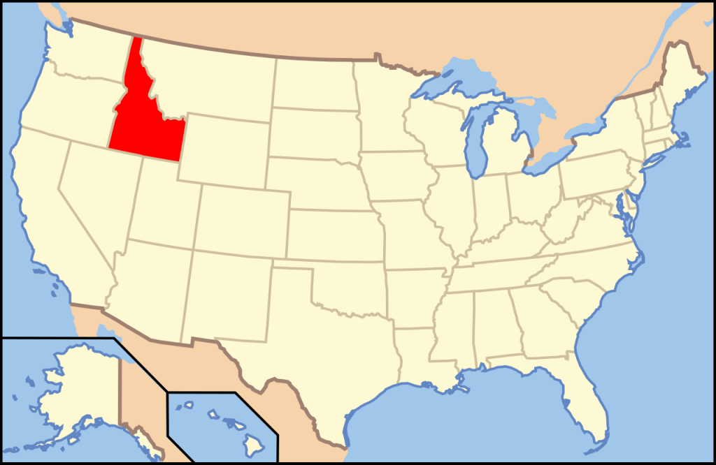 Datei:map Of Usa Id.svg – Wiktionary | Idaho On A Map Of Usa