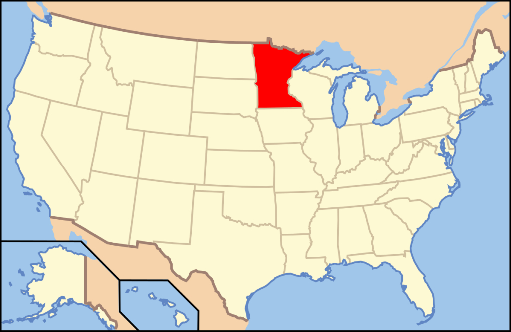 Datei:map Of Usa Mn.svg – Wiktionary | Minnesota On Map Of Usa
