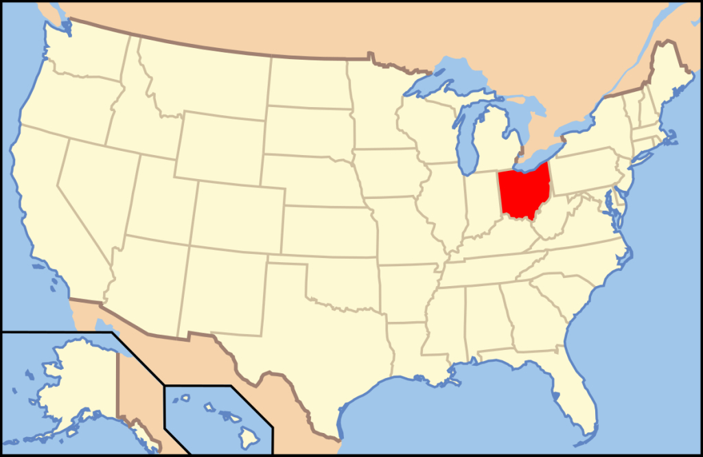 Datei:map Of Usa Oh.svg – Wiktionary | Ohio on Map of USA