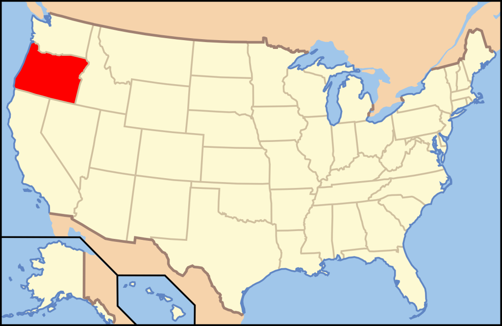 Datei:map Of Usa Or.svg – Wikipedia | Oregon on the Map of USA