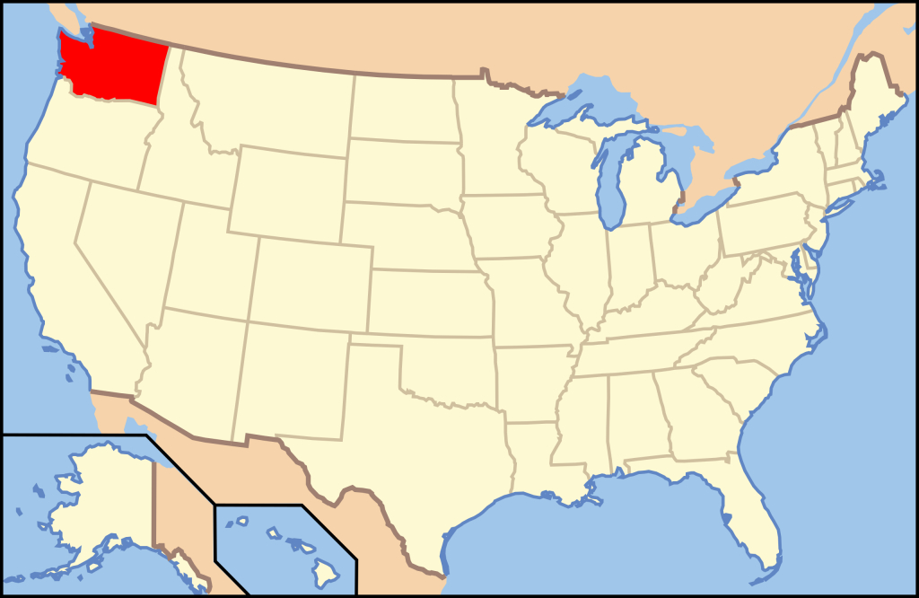Datei:map Of Usa Wa.svg – Boarische Wikipedia | Washington State on Map of USA