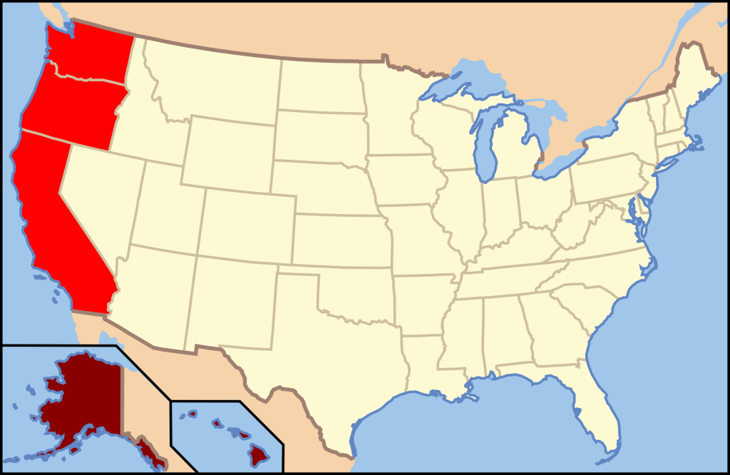 Datei:map Of Usa Westcoast.svg – Wikipedia | Map of West Coast USA