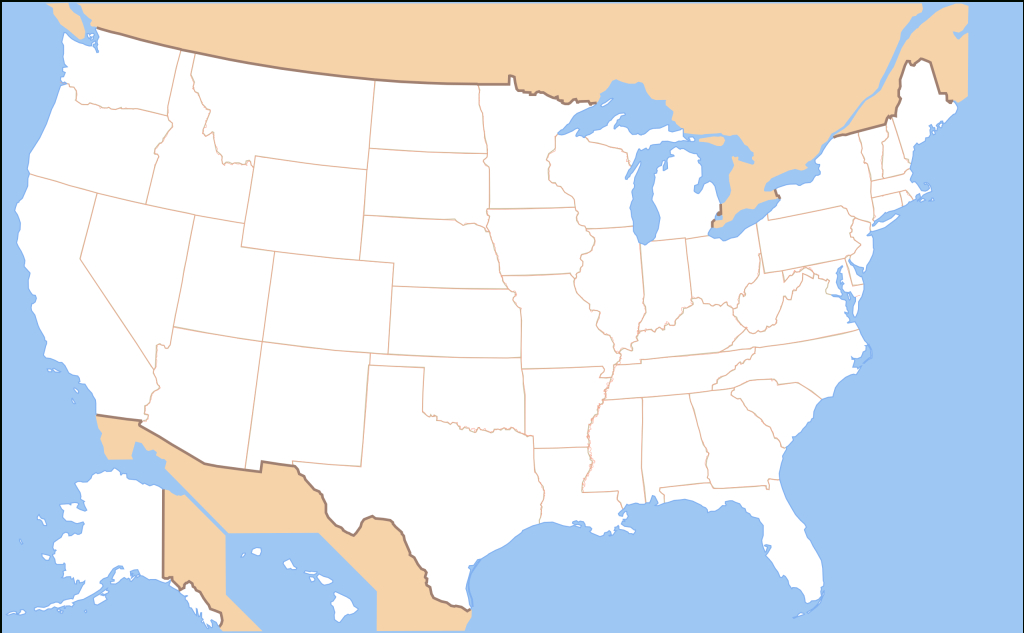 Datei:map Of Usa Without State Names.svg – Wikipedia | Map Of The States Of The Usa