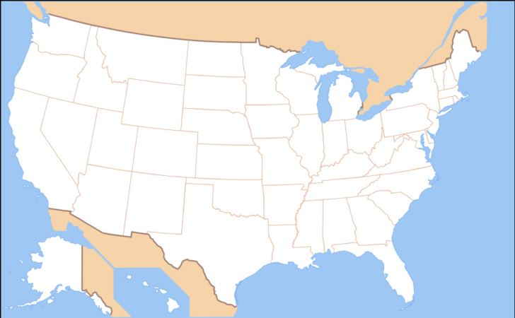 Map of USA by State