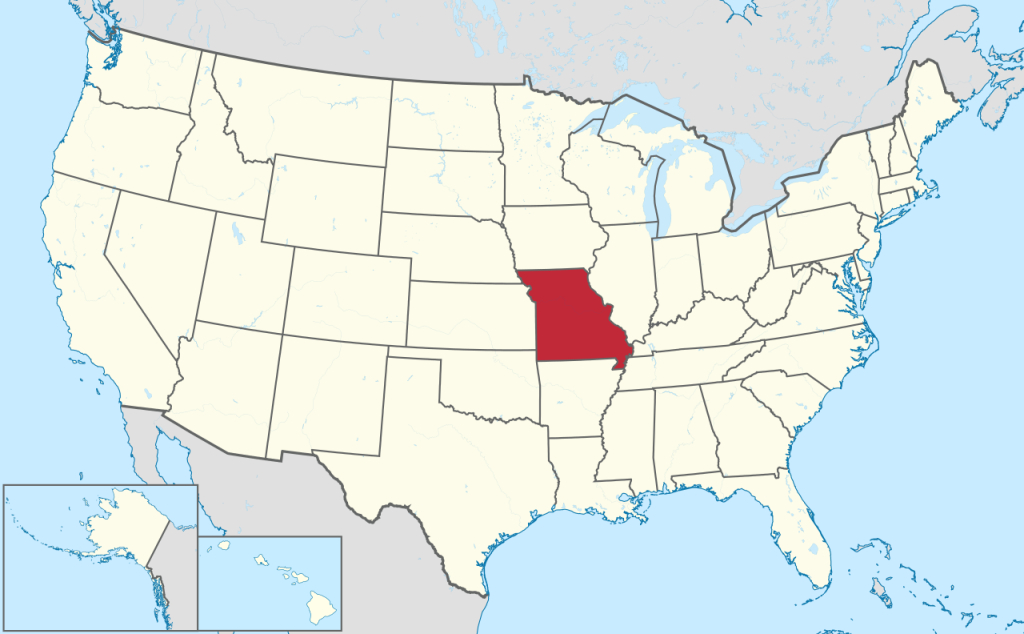Datei:missouri In United States.svg – Wikipedia | St Louis On The Map Of Usa
